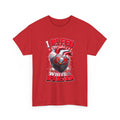 I Bleed Buccaneer Red T-Shirt — Football Fan Heart Graphic Tee