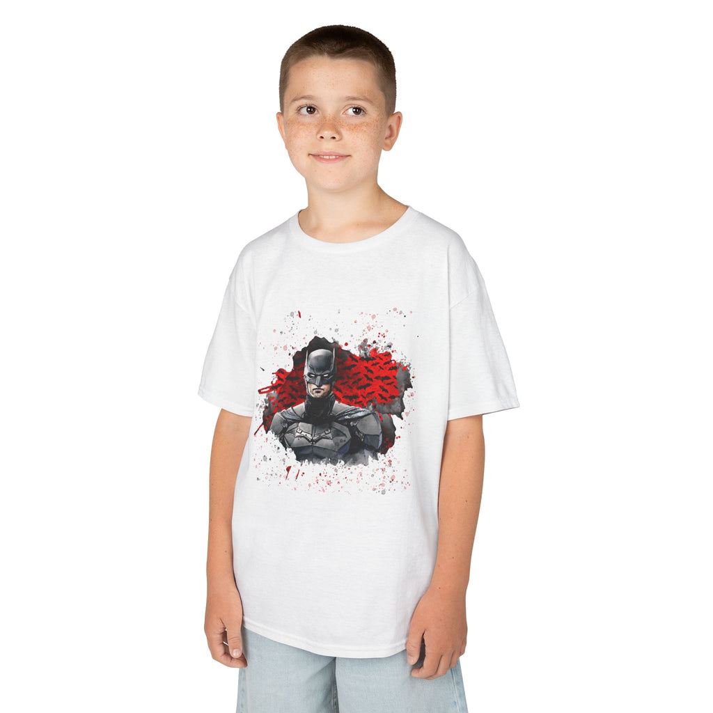 Batman Graphic T-Shirt — Dark Knight Bust with Red Splatter Art