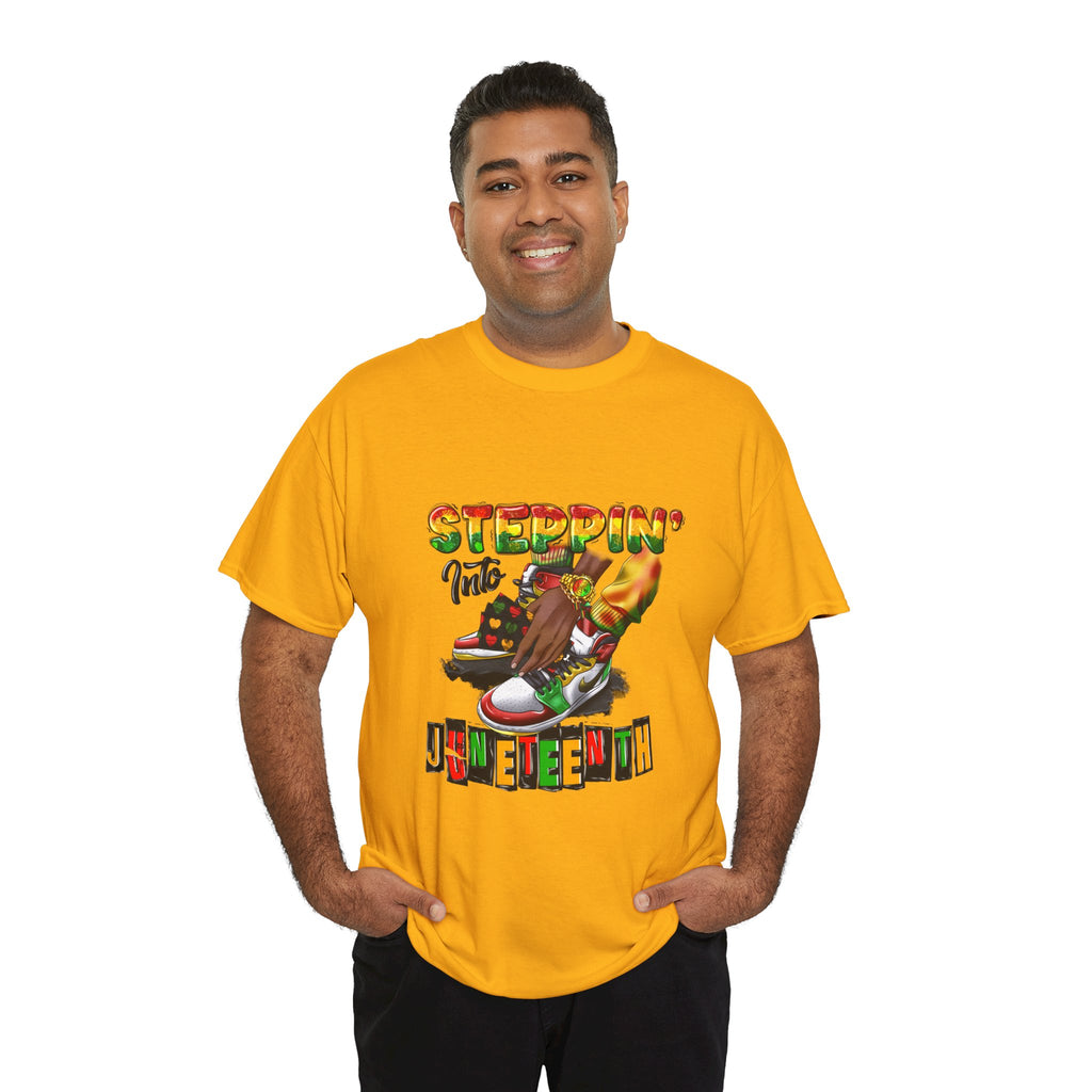 Juneteenth Steppin' T-Shirt — Retro Dance Sneakers Celebration Tee