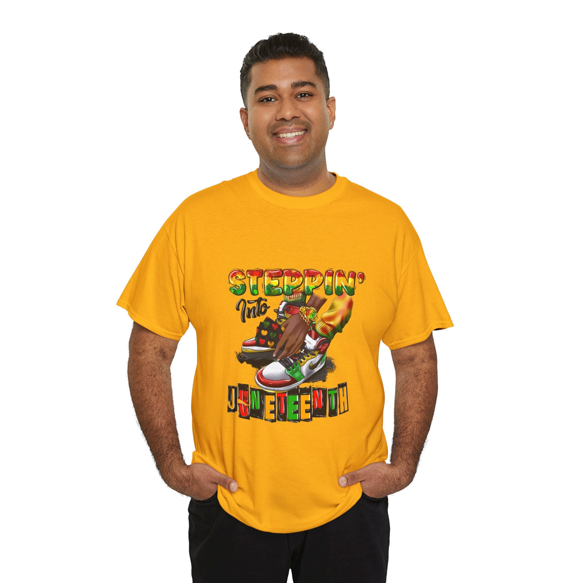 Juneteenth Steppin' T-Shirt — Retro Dance Sneakers Celebration Tee