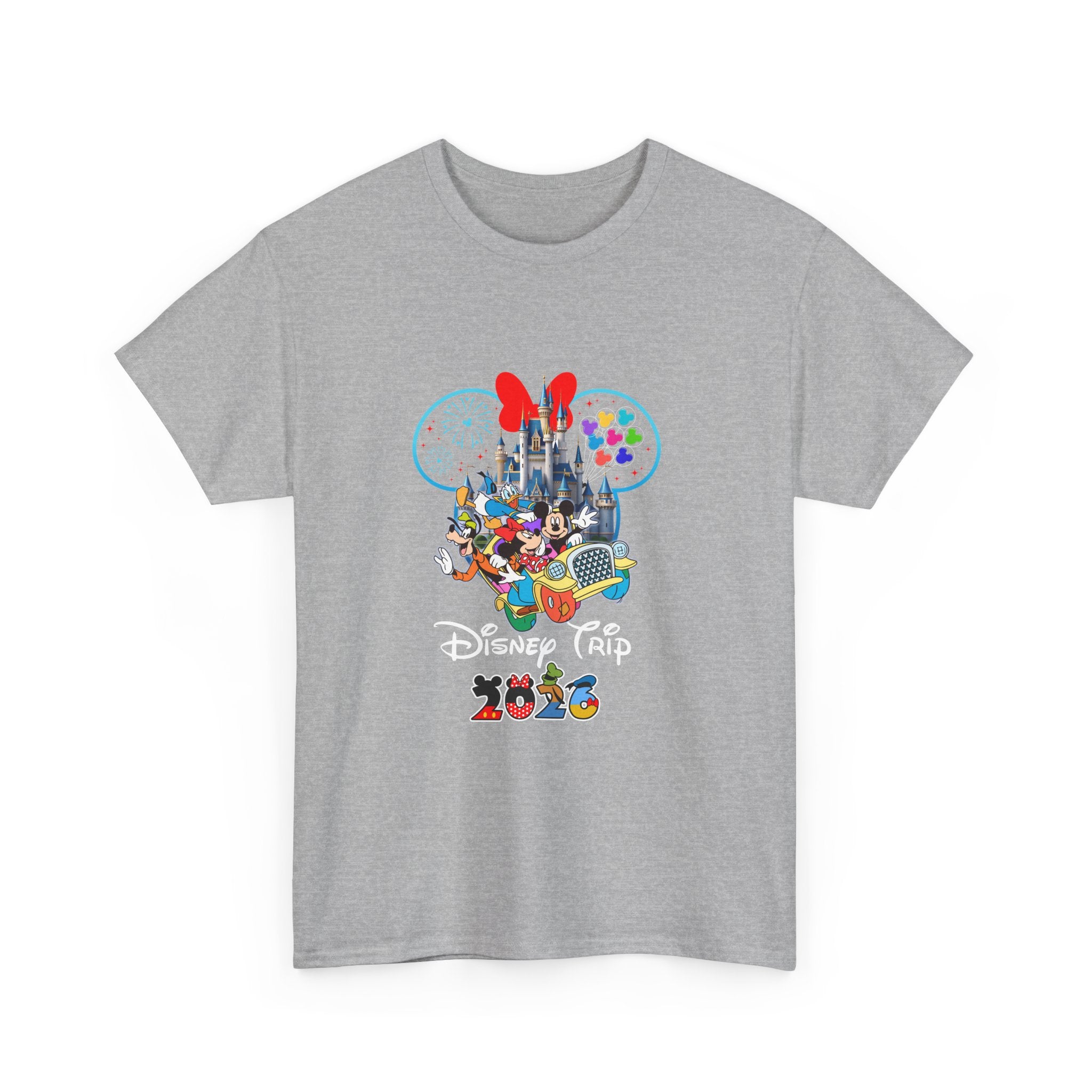 Disney Park Characters Castle Graphic Tee — 'Disney Fun 2023' Retro Vacation T‑Shirt