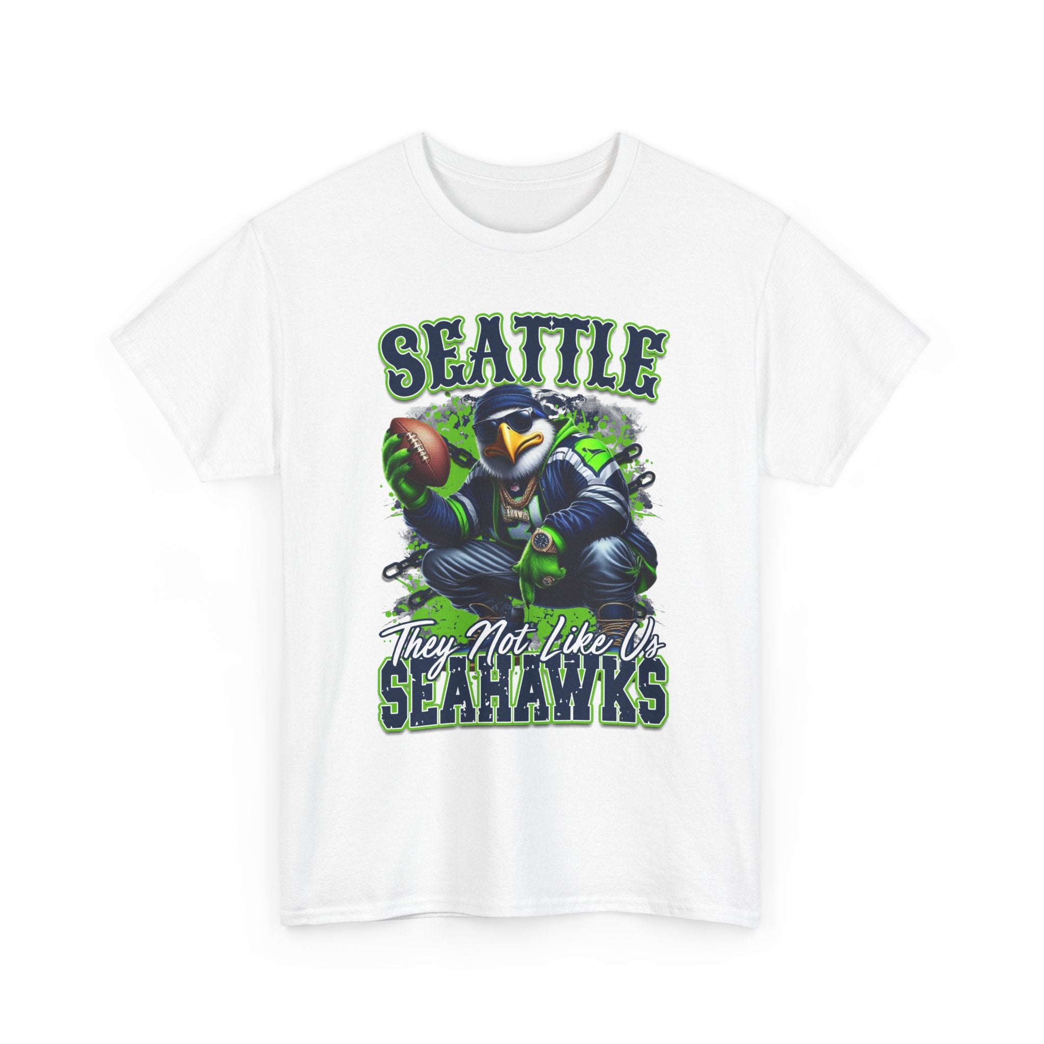 Seattle Seahawks Graphic Tee — "They Not Like Us" Football Fan Shirt