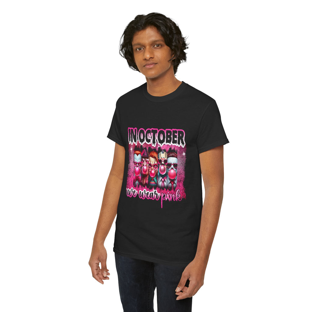 T-Shirt — "In October We Wear Pink" Breast Cancer Awareness Graphic Tee