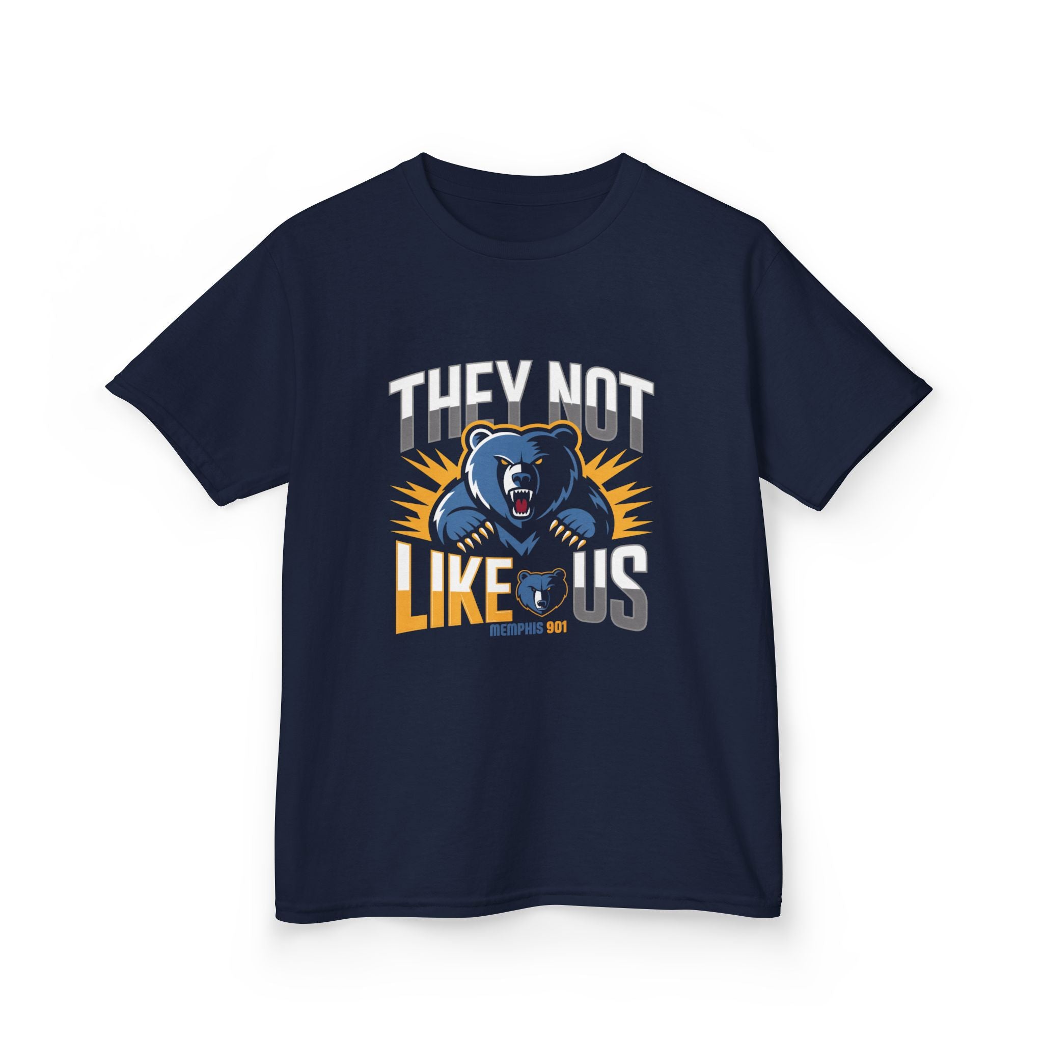 Kids T-Shirt — "They Not Like Us" Grizzly Mascot Sports Tee