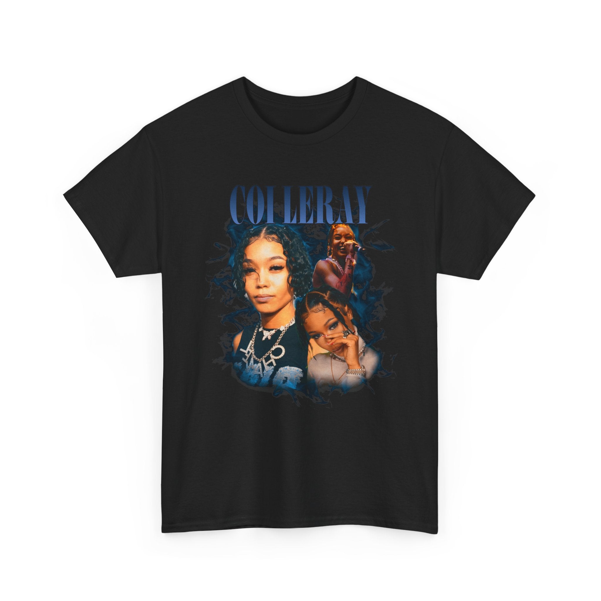 Collerai Portrait Graphic Tee — Vintage Photo Collage T‑Shirt