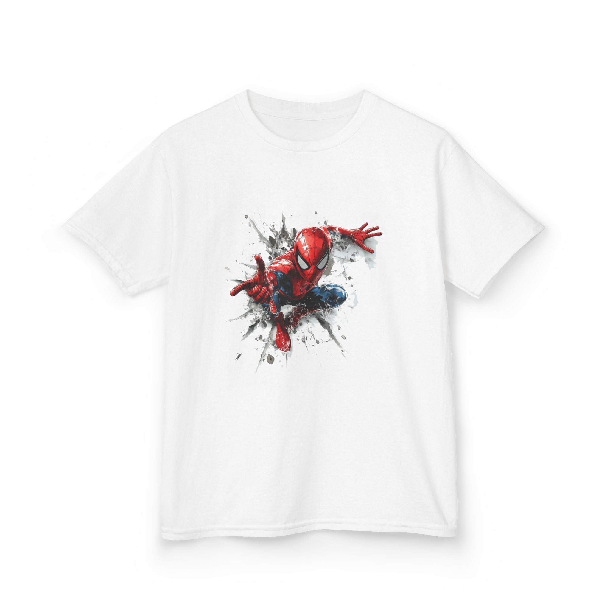 Kids Spider-Man Hero T‑Shirt — Action Pose Splash Graphic