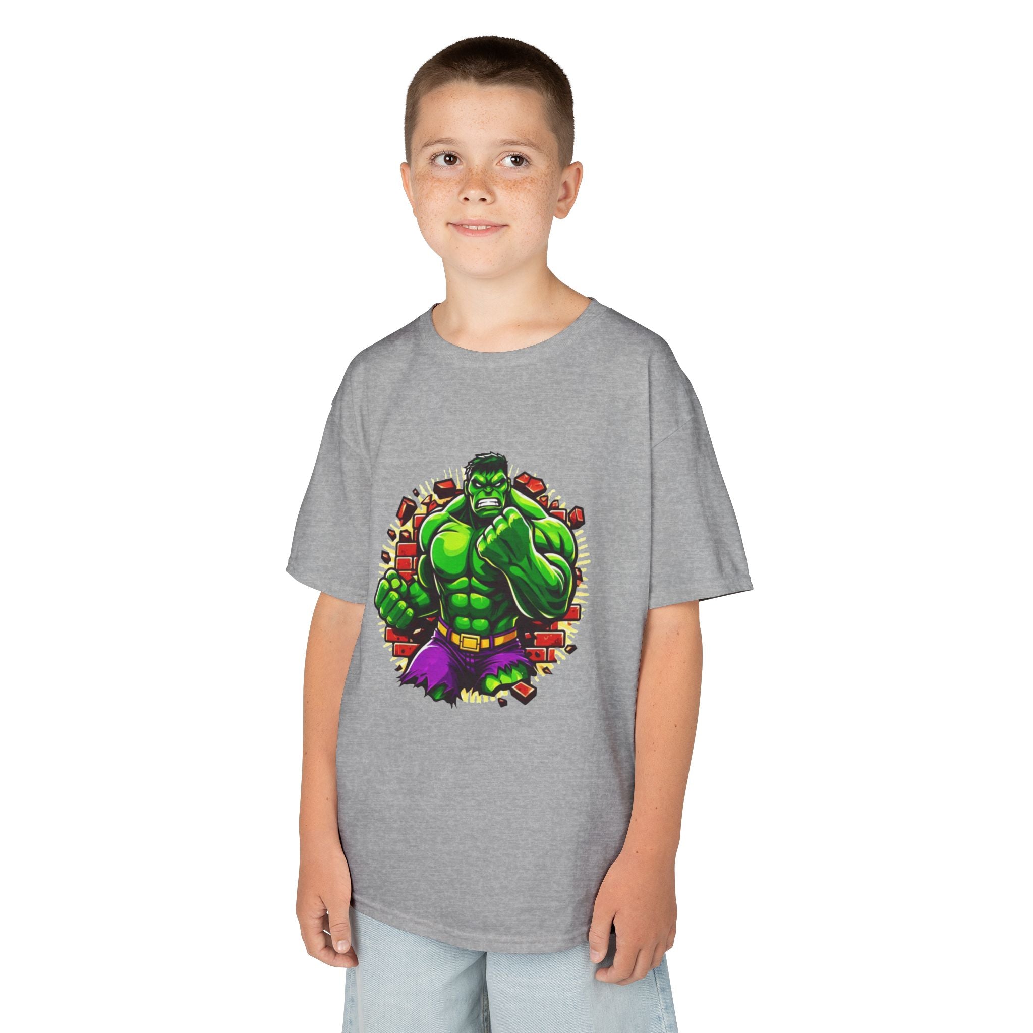 Incredible Hulk Kids Superhero Tee — Green Hulk Smash Graphic Shirt for Boys