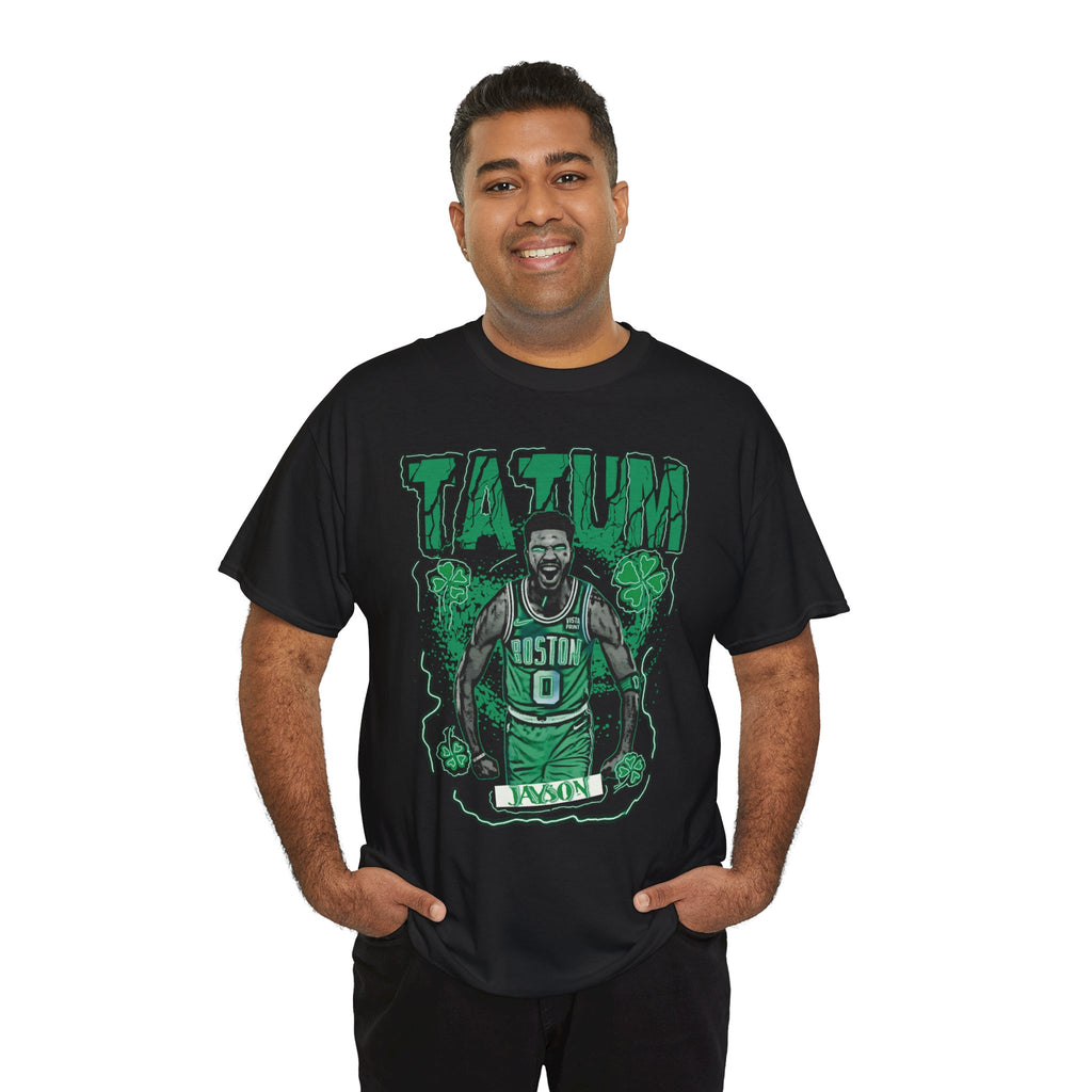 Jayson Tatum Boston Basketball Tee — Green Celtics Player Graphic Shirt