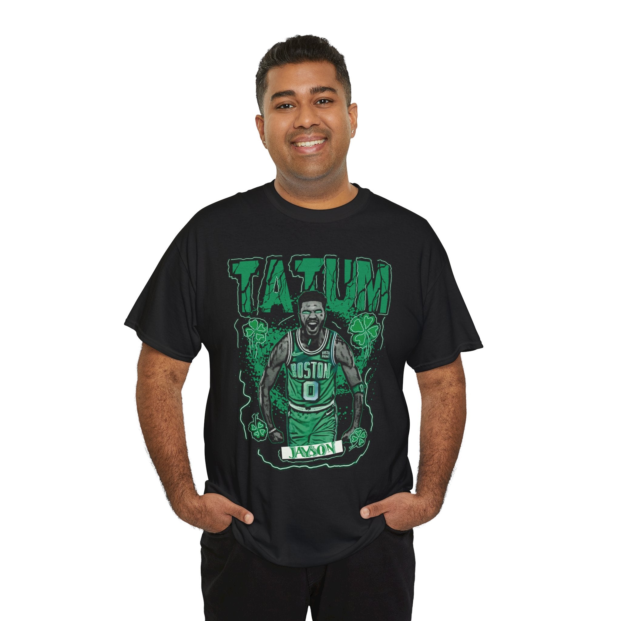 Jayson Tatum Boston Basketball Tee — Green Celtics Player Graphic Shirt