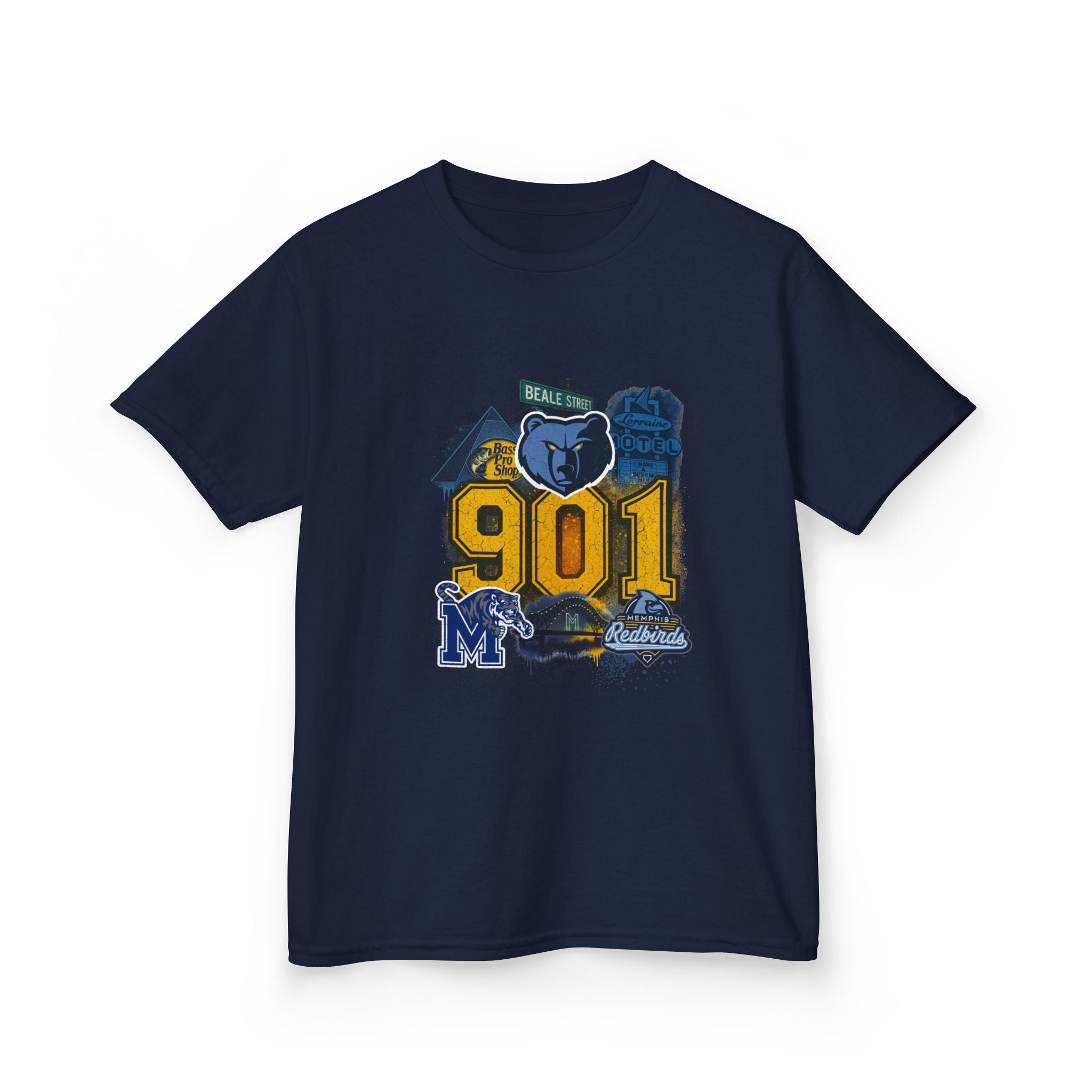 Kids Tee — '901' Memphis Pride Graphic Shirt for Children