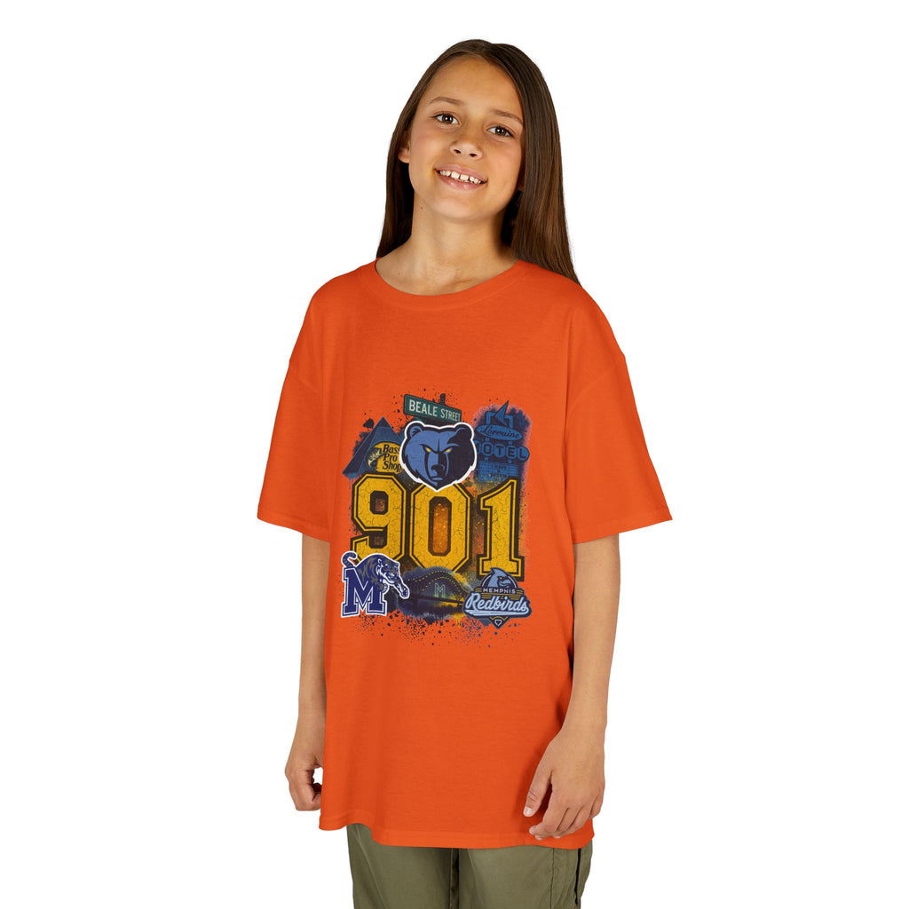 Kids Tee — '901' Memphis Pride Graphic Shirt for Children