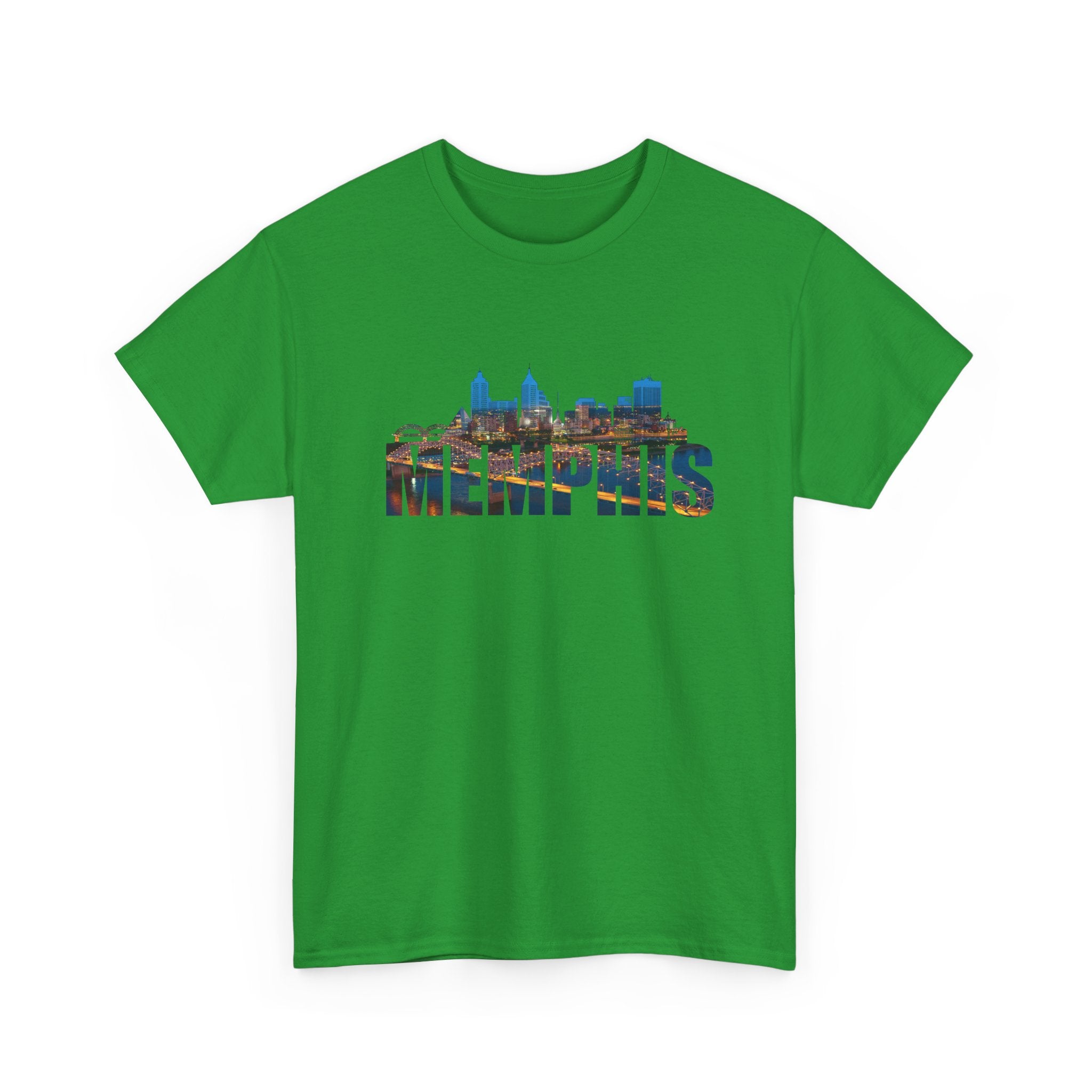 Memphis Skyline T-Shirt — Cityscape Graphic Tee with 'MEMPHIS' Text