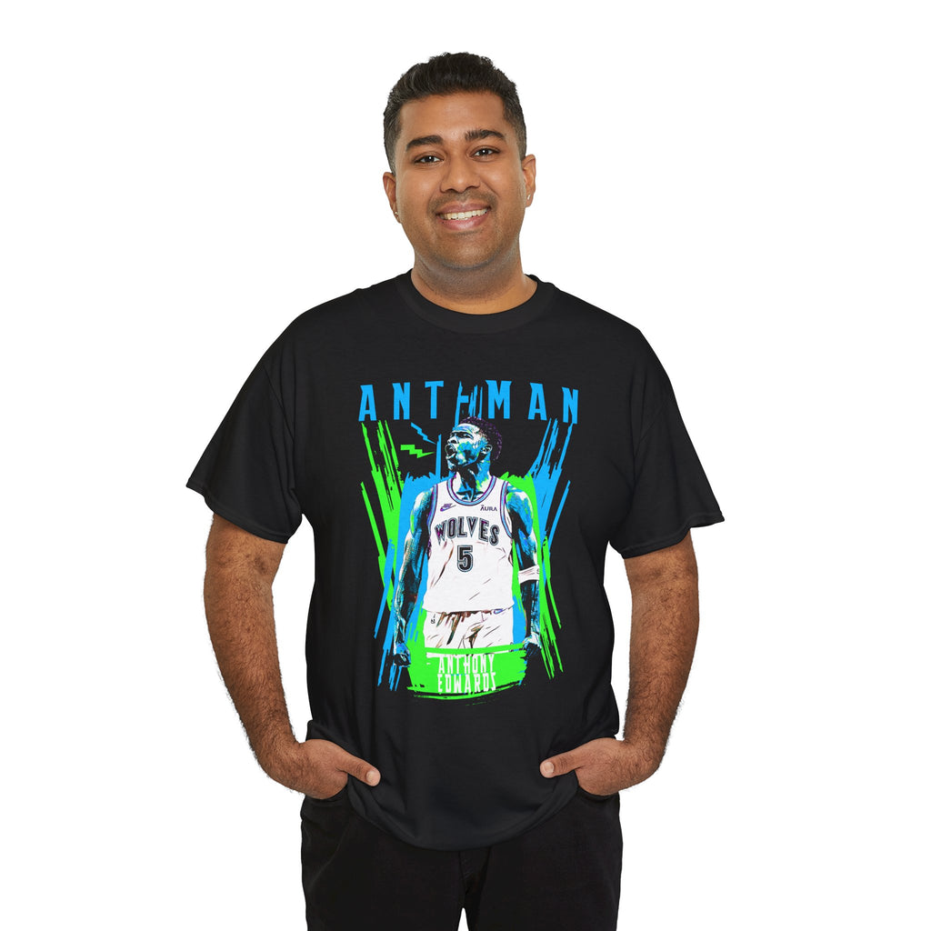 Ant Man Wolves Basketball Tee — Retro Neon Player Graphic Shirt