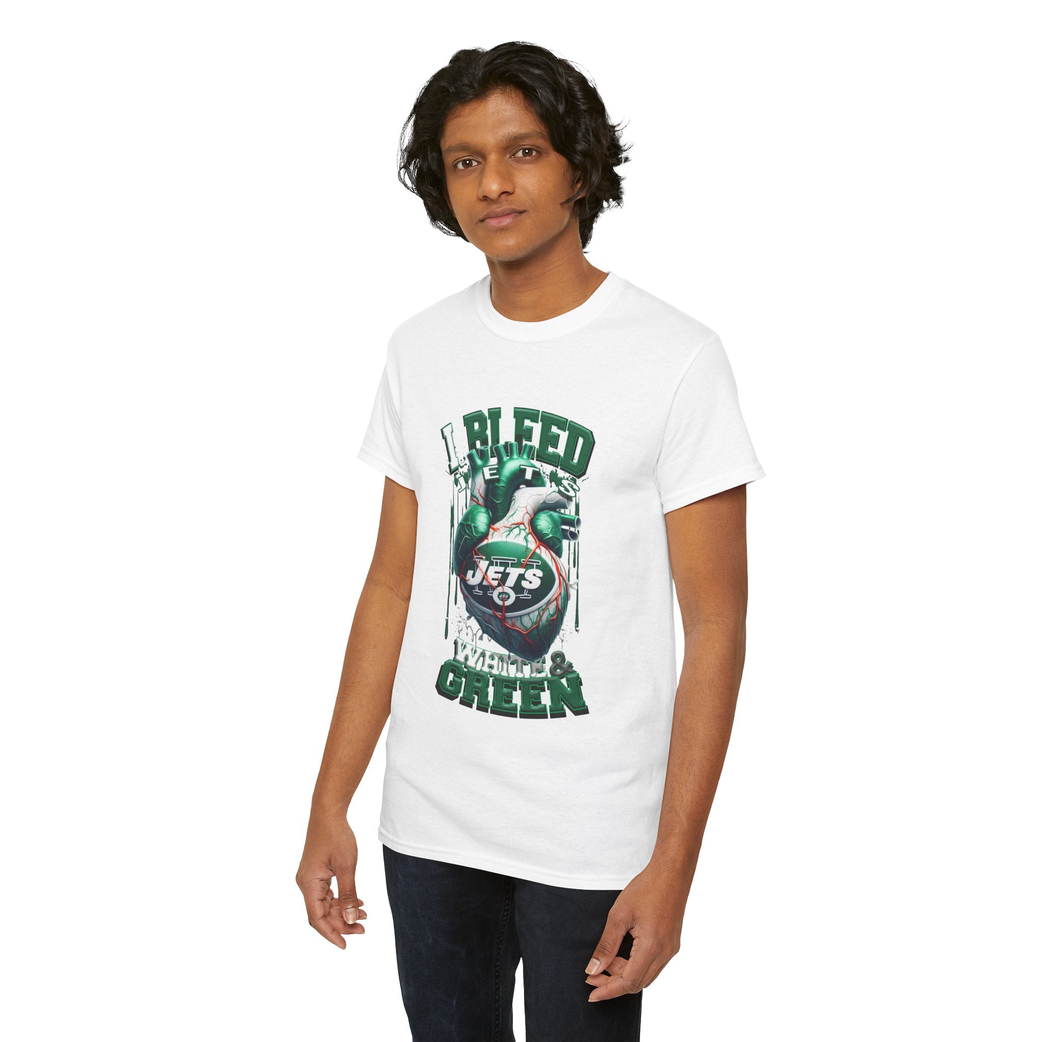 Jets "I Bleed White & Green" Graphic T-Shirt