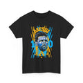 Messi 10 Graphic Tee — Retro Blue & Yellow Soccer Player Portrait