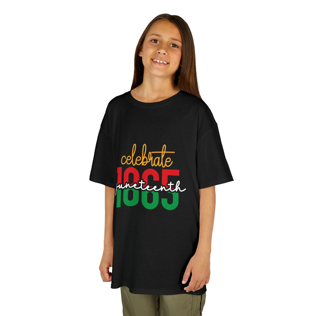 Juneteenth Kids T-Shirt — Celebrate 1865 Colorful Graphic Tee