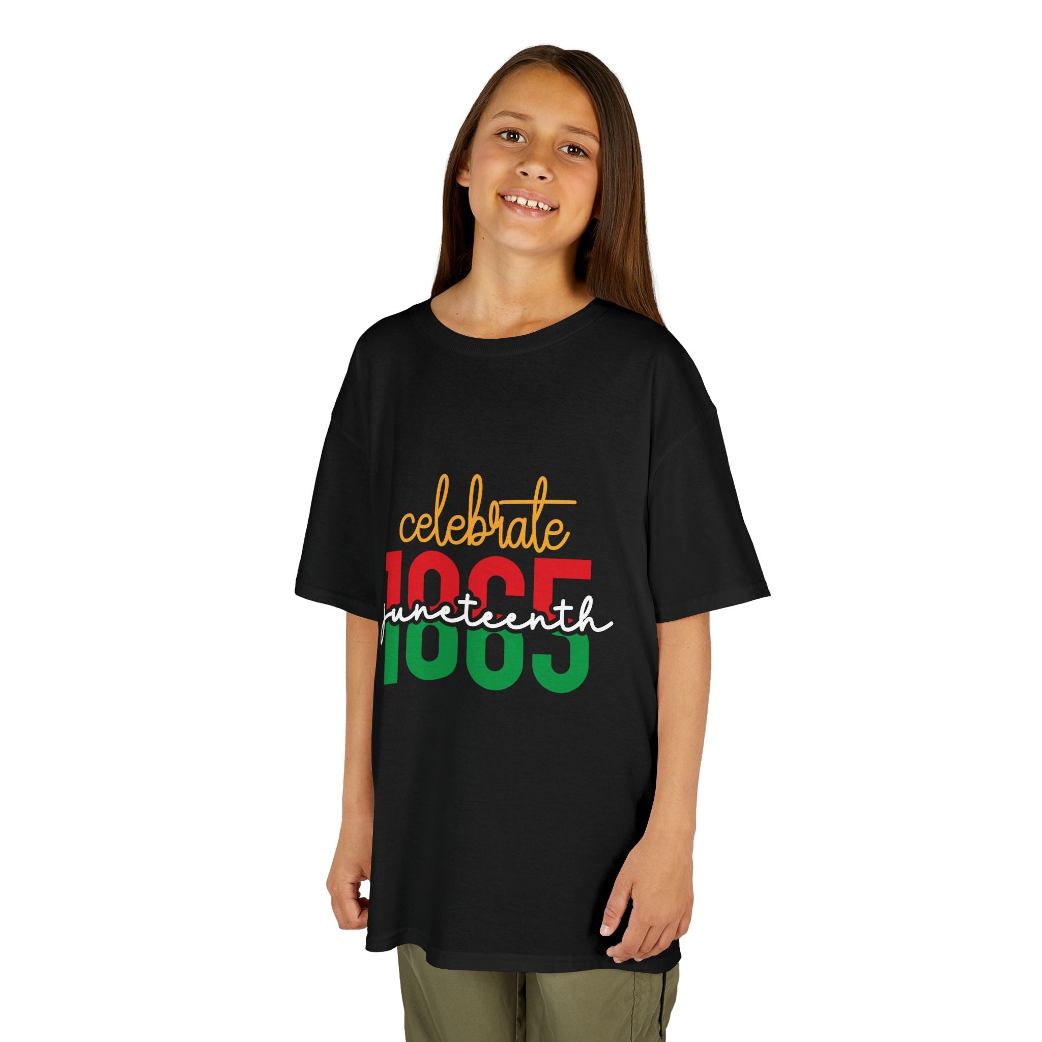 Juneteenth Kids T-Shirt — Celebrate 1865 Colorful Graphic Tee