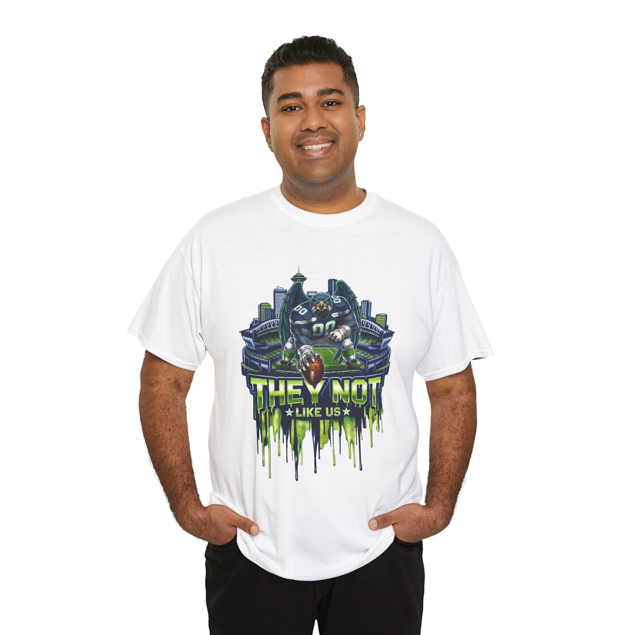 Seattle Seahawks They Not Like Us Stadium Crew T‑Shirt — "They Not Like Us" Graphic Tee