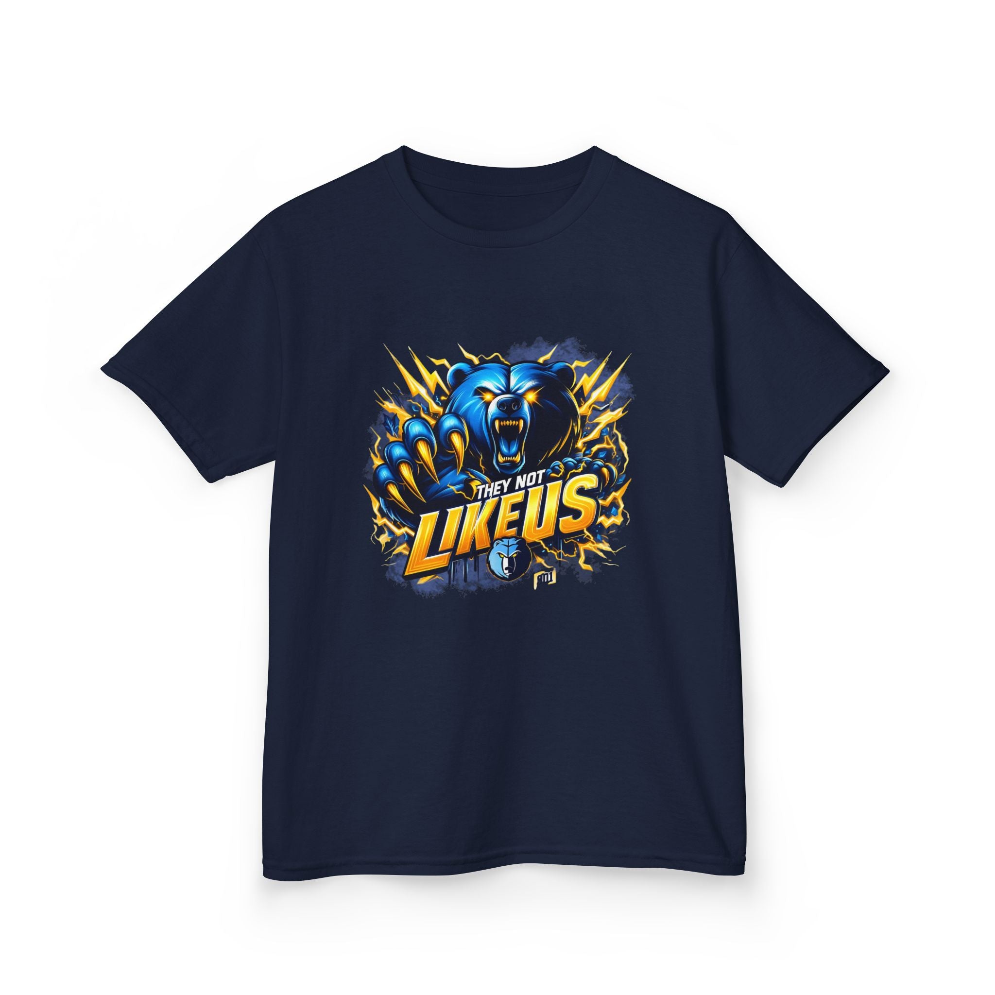 Kids Tee — Fierce Blue Bear 'Like Us' Graphic