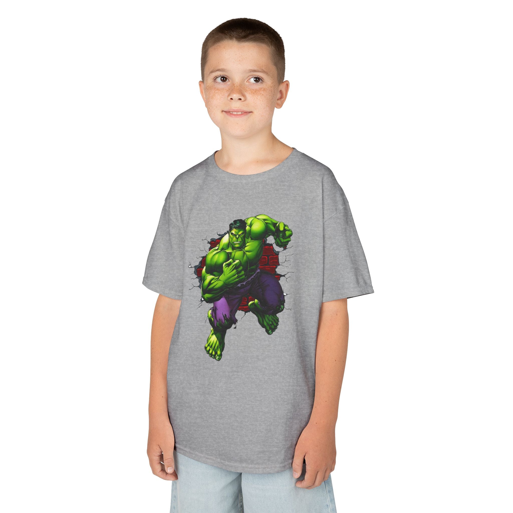 incredible Hulk Kids Tee — Green Muscle Hero Smash Graphic