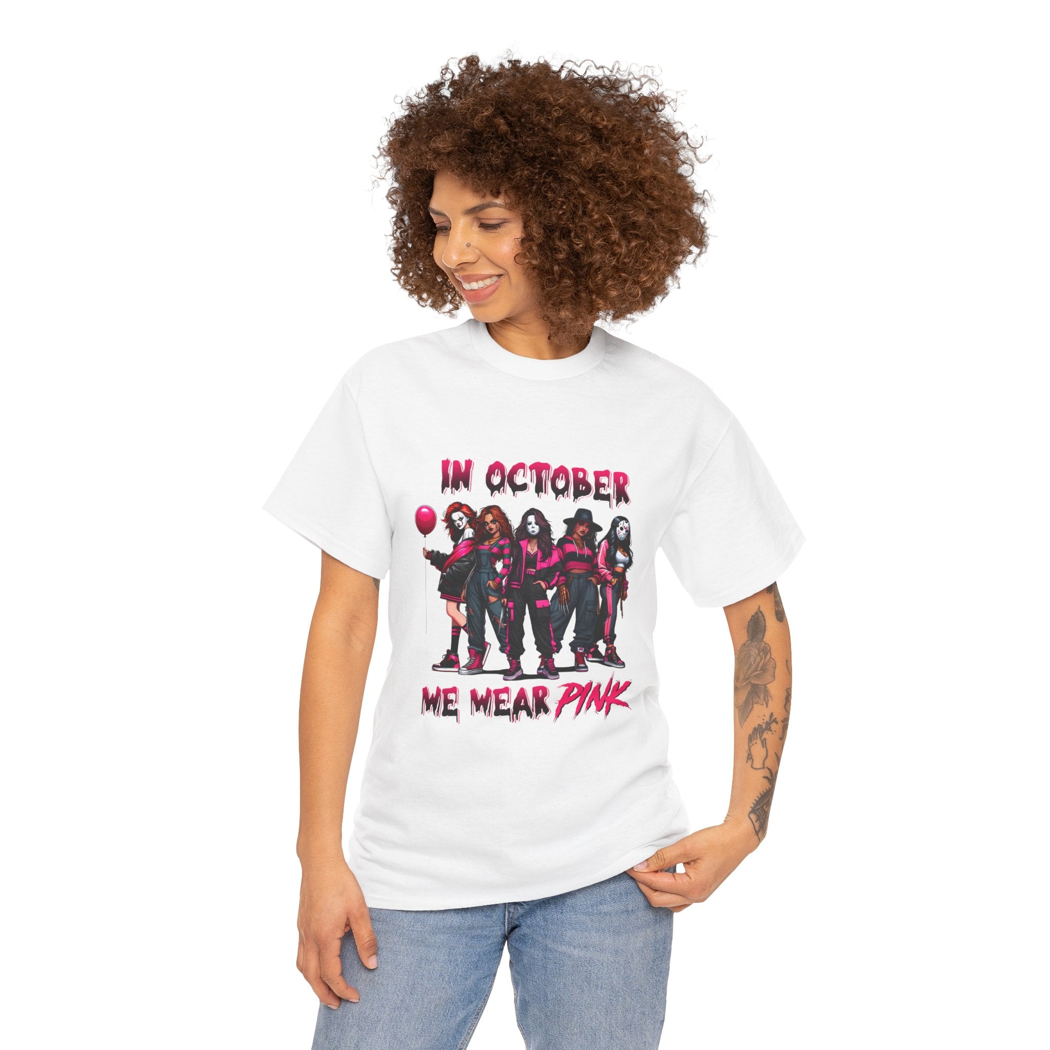 T-Shirt — "In October We Wear Pink" Breast Cancer Awareness Tee