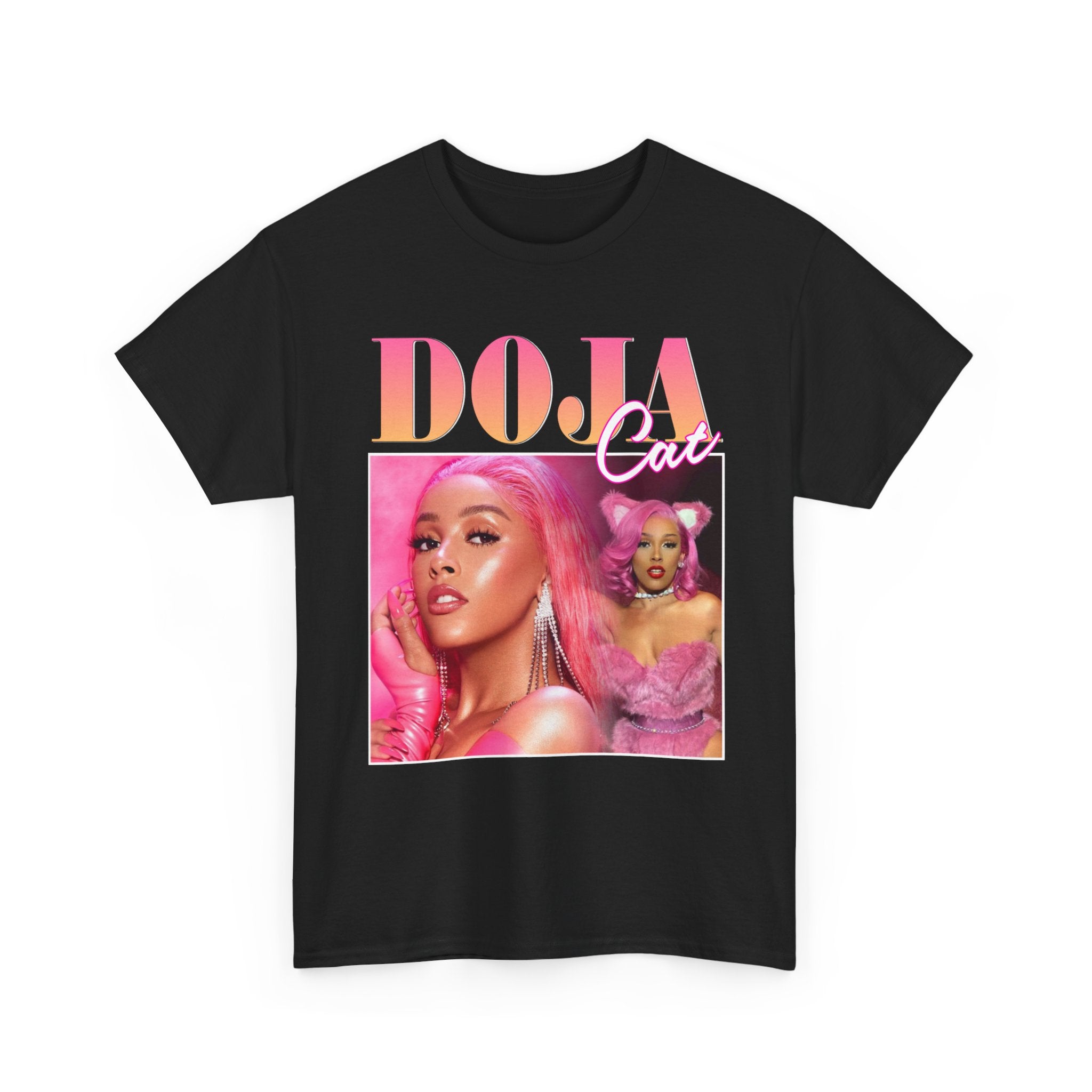 Graphic Tee — "DOJA C." Pink Retro Portrait