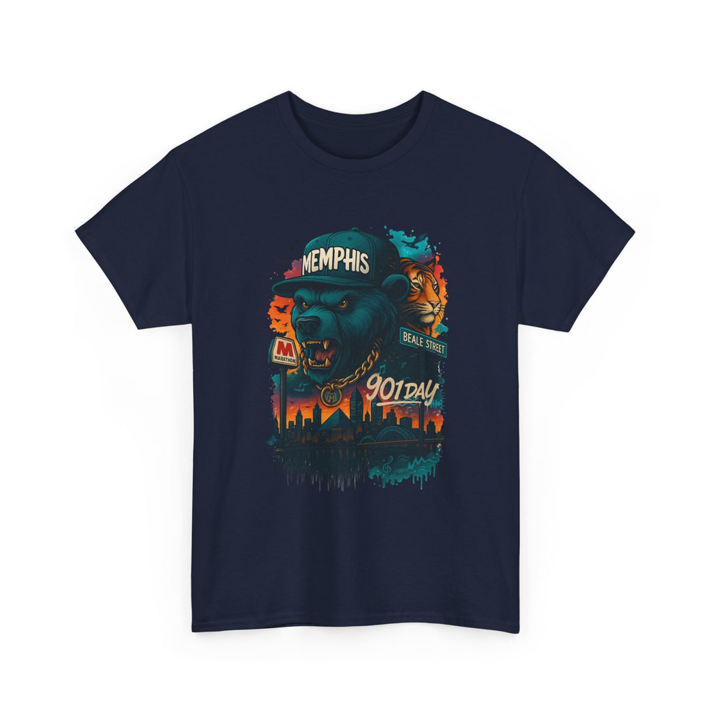 Memphis Bear Skyline T-Shirt — 901 Day City Pride Tee