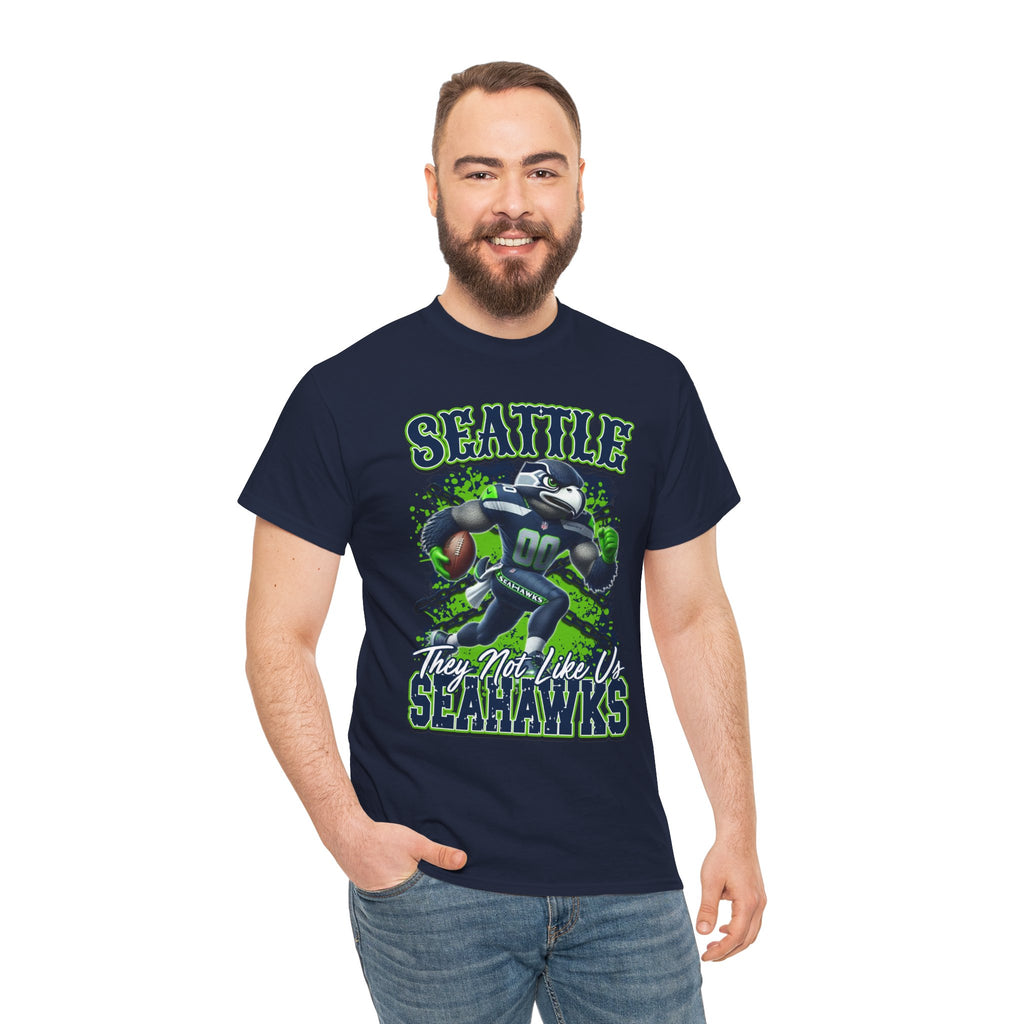 Seattle Seahawks They Not Like Us Football T-Shirt – “They Not Like Us” Grunge Fan Tee