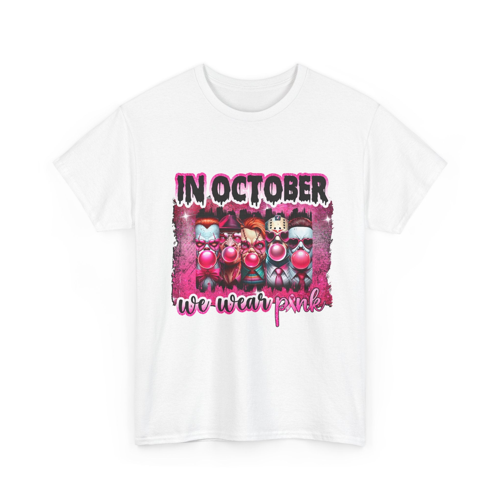T-Shirt — "In October We Wear Pink" Breast Cancer Awareness Graphic Tee