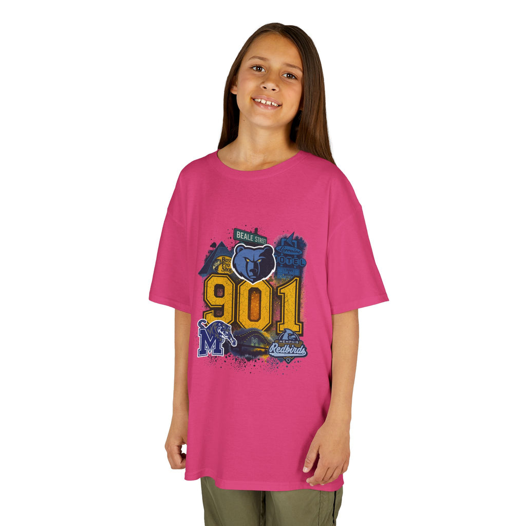 Kids Tee — '901' Memphis Pride Graphic Shirt for Children