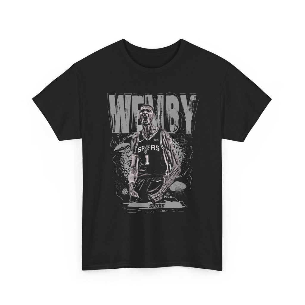 Wemby Basketball Tee — Vintage Spurs Player Graphic Shirt