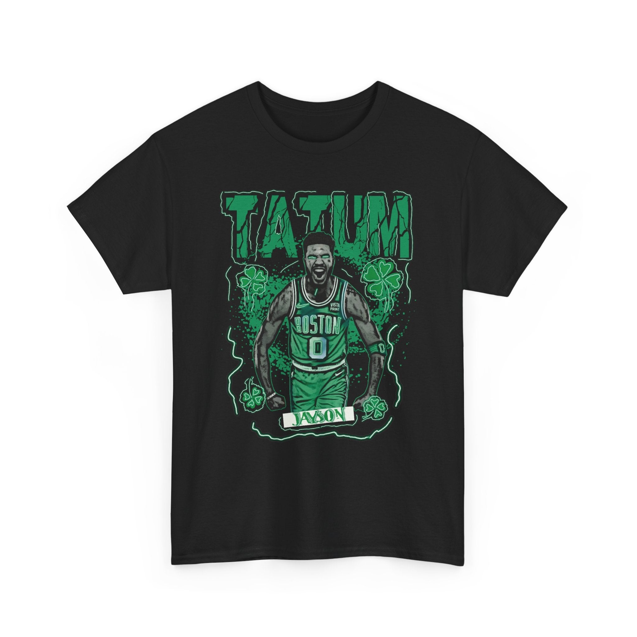 Jayson Tatum Boston Basketball Tee — Green Celtics Player Graphic Shirt