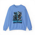 Panthers Split-Graphic Crewneck Sweatshirt — Blue Panther Helmet Design