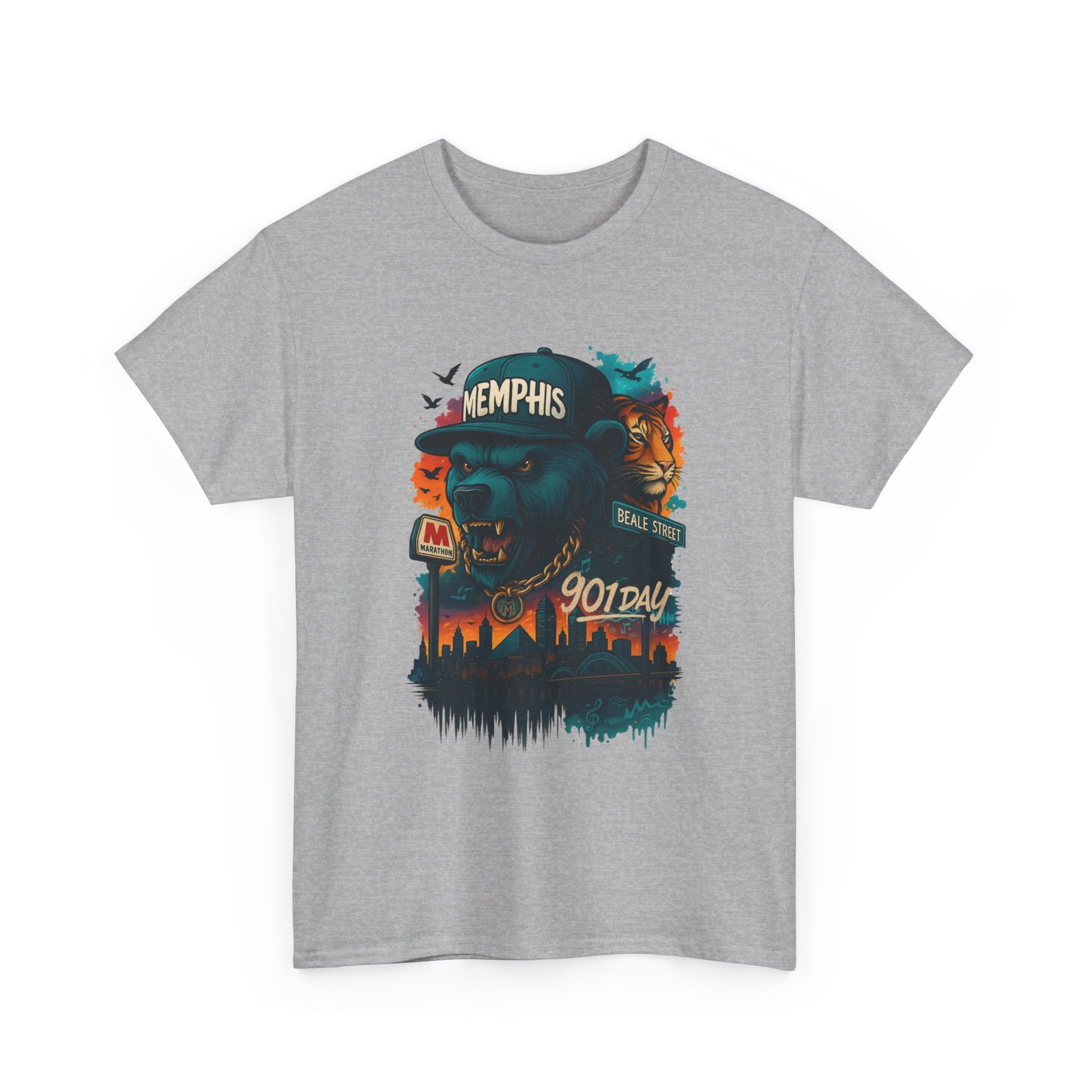 Memphis Bear Skyline T-Shirt — 901 Day City Pride Tee