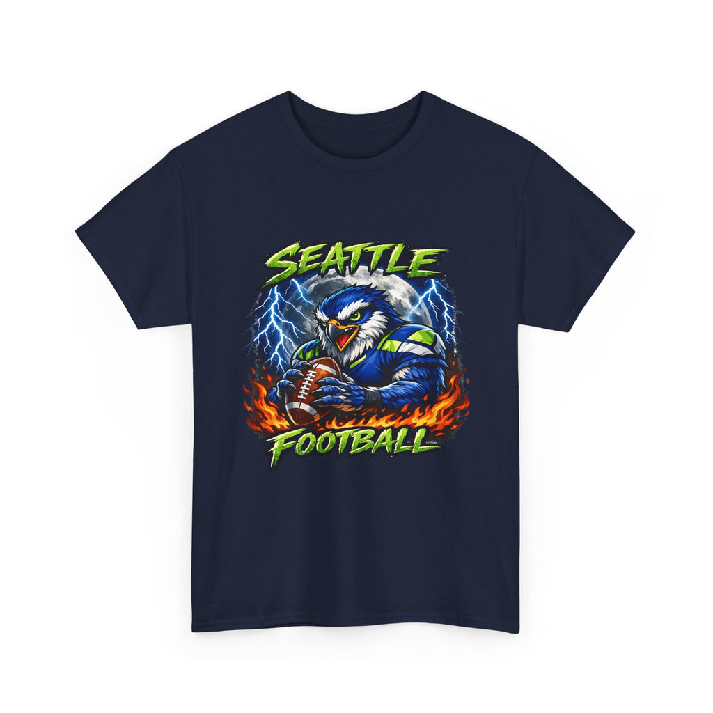 Seattle Seahawks Football T‑Shirt — Fierce Seahawk Mascot Graphic Tee