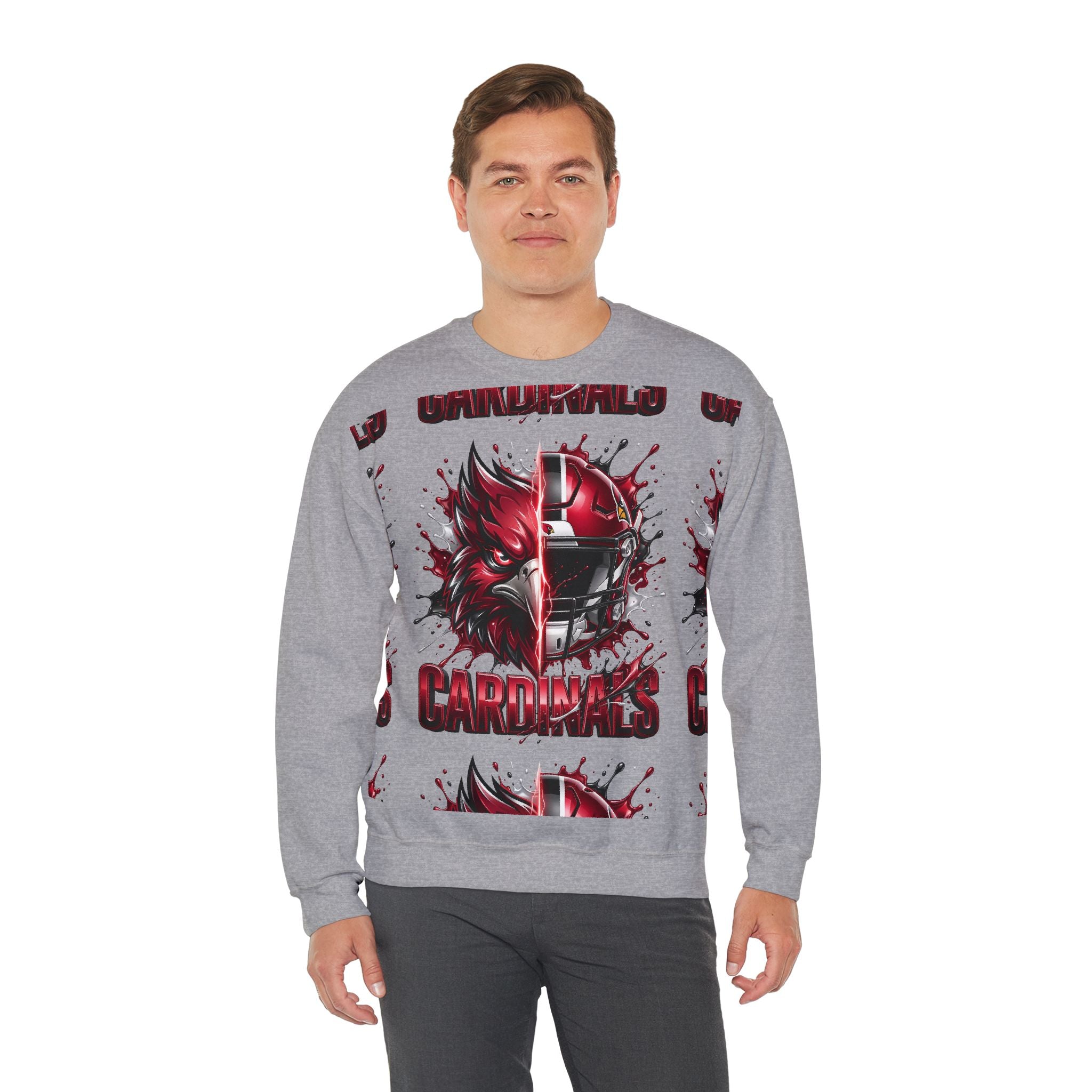 Cardinals Helmet & Roaring Cardinal Crewneck Sweatshirt