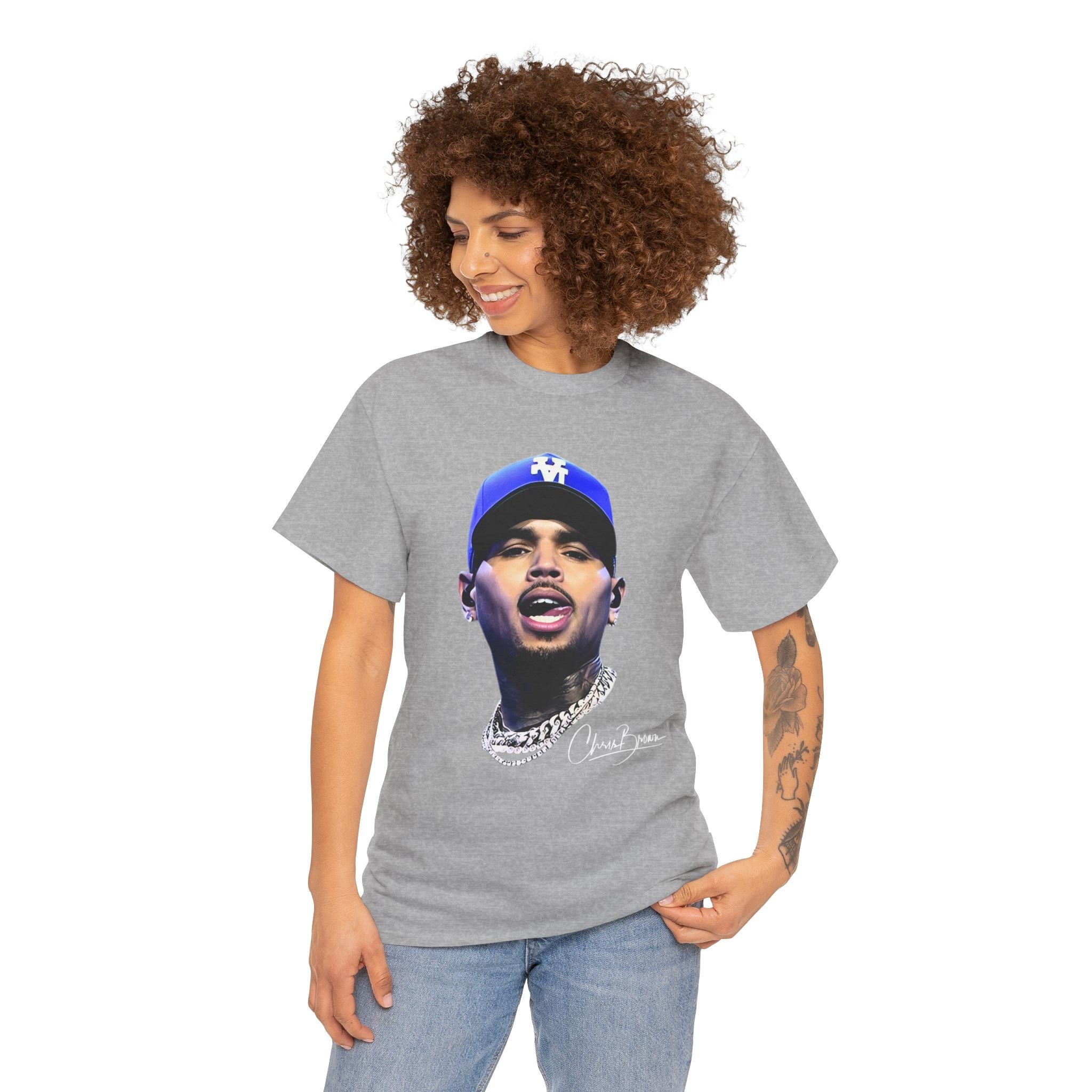 Portrait Graphic Tee — Street Style Rapper Face Print